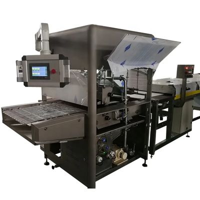 comprar Máquina industrial de revestimento de chocolate com cinto largo de 900 mm para indústria de confeitaria e panificação online manufacture